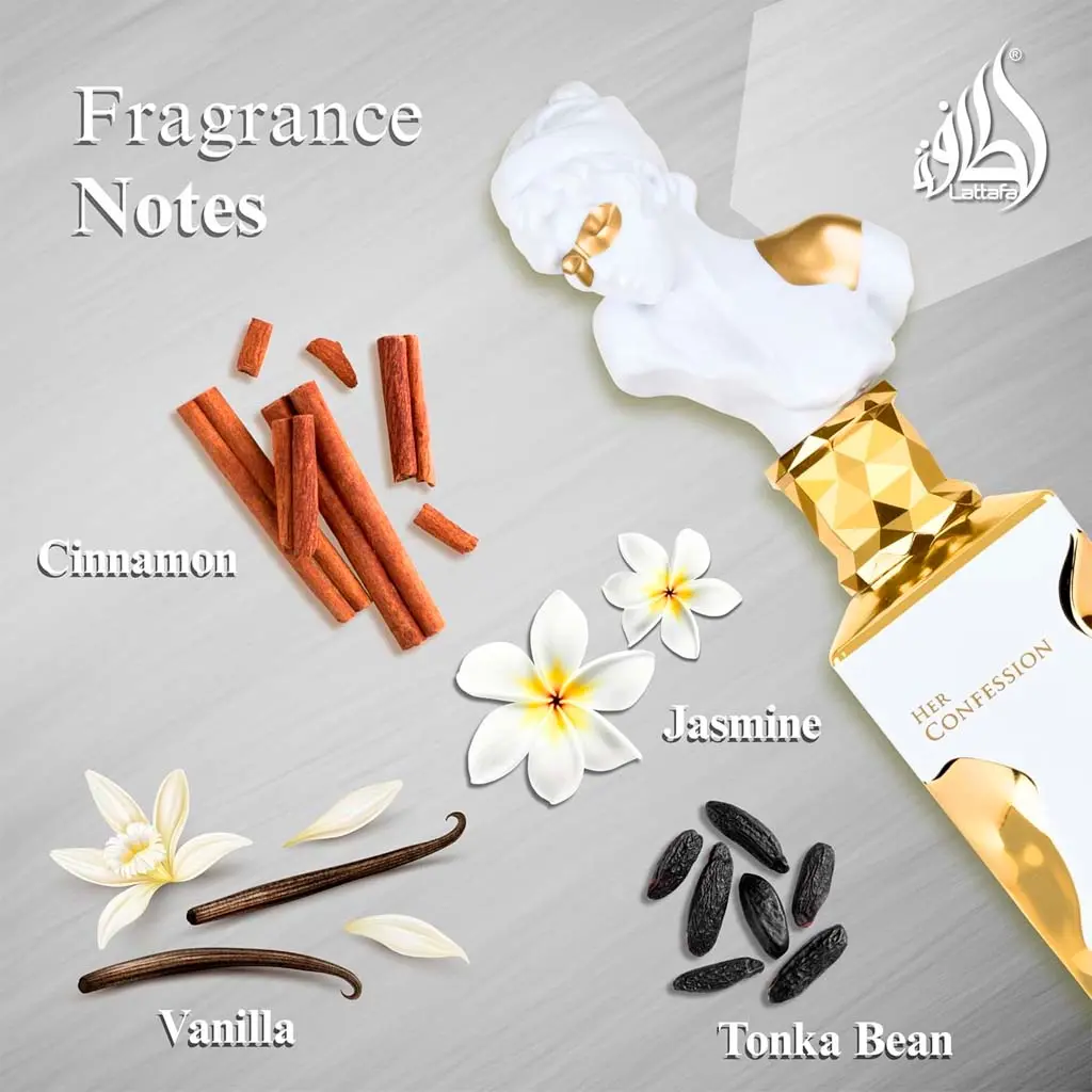 Perfume Importado Her Confession Eau de Parfum 100 ml em Blumenau/SC - Presentes da Dani O Perfume Her Confession Eau de Parfum 100 ml - Perfume Feminino Marca Lattafa - Presentes da Dani, Perfumes em Blumenau, Vale do Itajaí/SC.