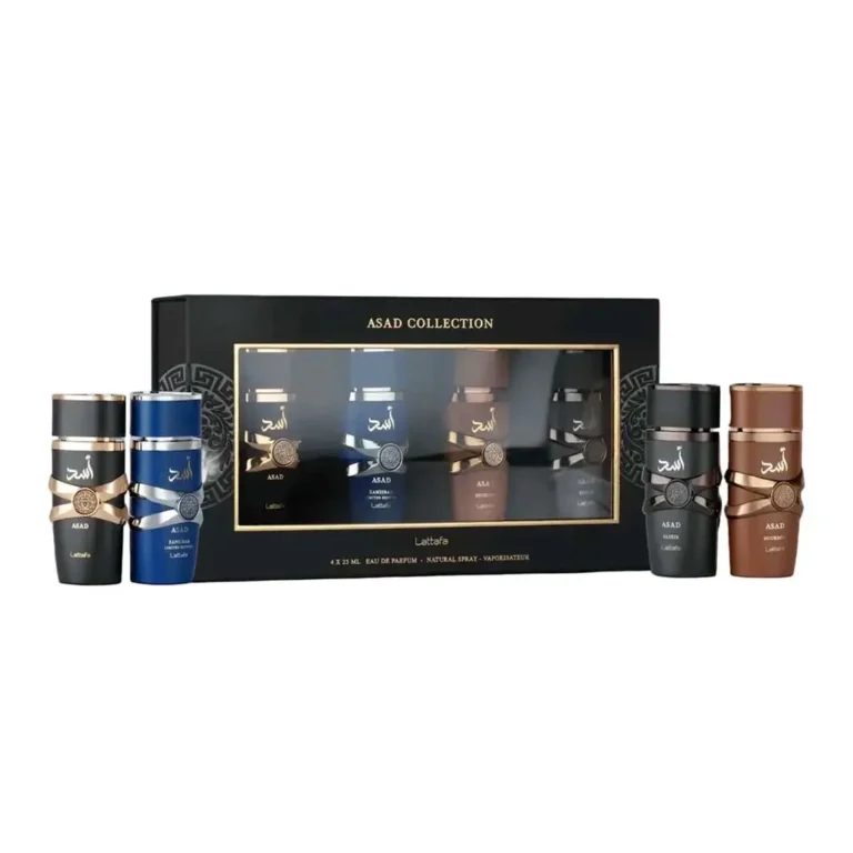 O Kit My Asad Collection 4 Frascos 25 ml - Perfumes Masculinos Marca Lattafa - Presentes da Dani, Perfumes em Blumenau, Vale do Itajaí/SC.