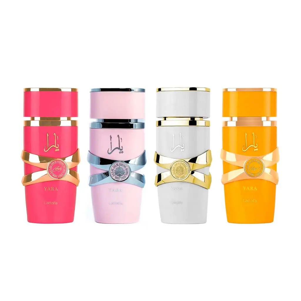 Kit de Perfumes Femininos Lattafa My Yara Collection em Blumenau/SC - Presentes da Dani O Kit My Yara Collection 4 Frascos 25 ml - Perfumes Femininos Marca Lattafa - Presentes da Dani, Perfumes em Blumenau, Vale do Itajaí/SC.